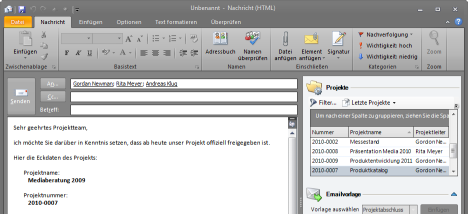 E-Mail Vorlage