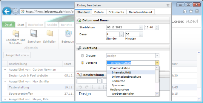 Zuordnung zum Projektplan Zuordnung zum Projektplan