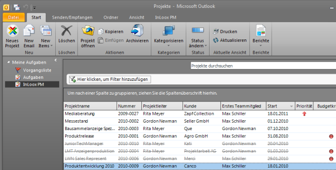 Projektliste Projektliste