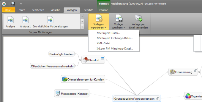 Vorlagen und Export Vorlagen und Export