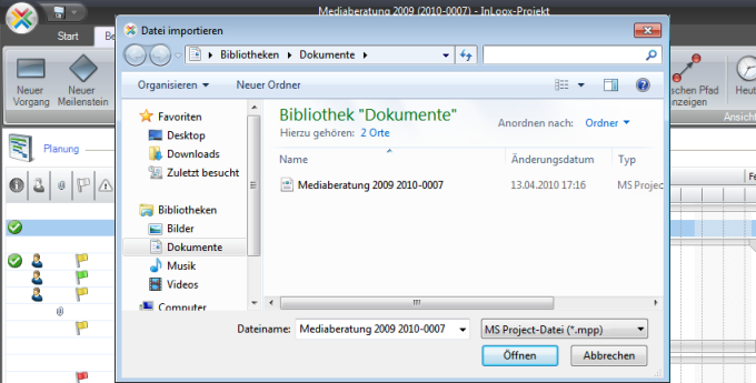 Export und Import von Microsoft Project-Dateien Export und Import von Microsoft Project-Dateien