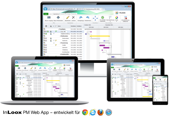 InLoox PM Web App — Geräte- und Plattformunabahängig InLoox PM Web App — Geräte- und Plattformunabahängig
