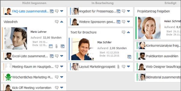 Aufgabenmanagement mit Kanban mit InLoox 9 für Outlook