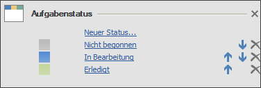 Struktur der Kanban-Tafel in InLoox & Individualisierung