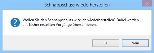 Schnappschuss wiederherstellen