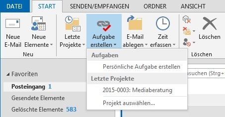 Projektmanagement Software InLoox in Outlook Einfache Bedienung 