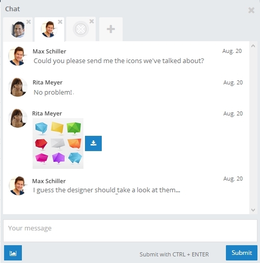 InLoox 9 Web App Chat