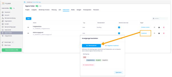 Custom field with relational rule to other custom field - InLoox