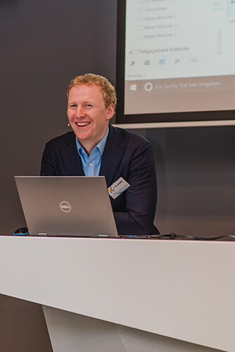 InLoox Insider Tag 2018 in Berlin: Dr. Andreas Tremel beim Techniker-Stream