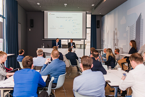 Automatisierung von Workflows im Techniker-Stream mit Martin Grünert und Andreas Buchner  (Foto: ©InLoox GmbH; Fotografin: Mica Zeitz)