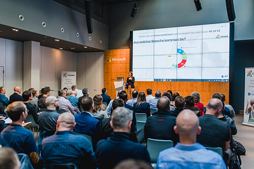 Interaktive Kurzumfrage mit Mentimeter (Foto: ©InLoox GmbH; Fotografin: Mica Zeitz)