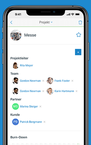 InLoox Mobile App für iOS & Android: Projektbetreuung