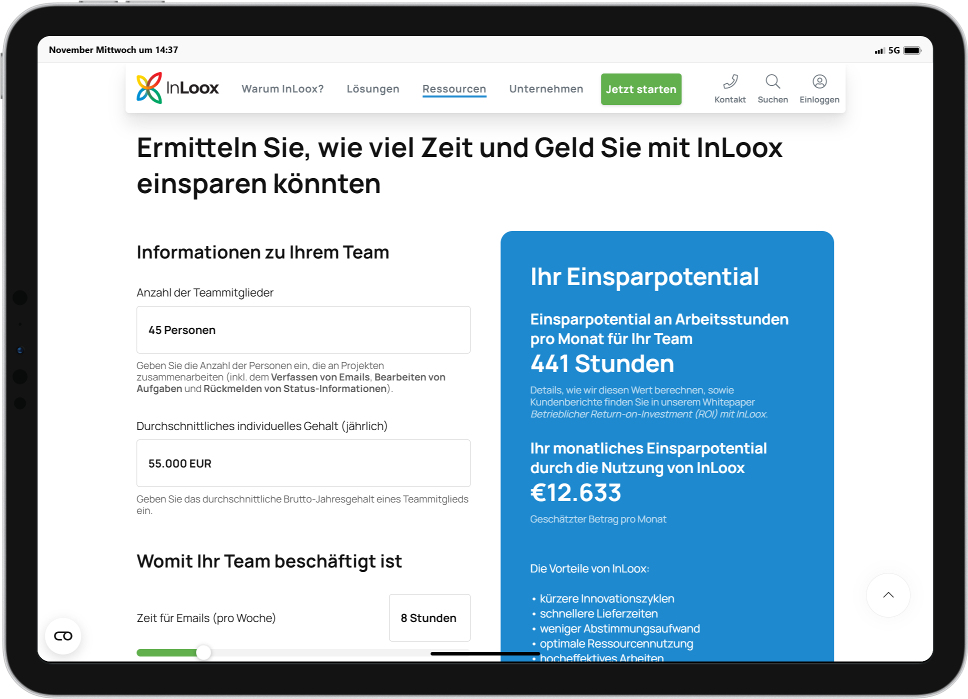 ROI-Rechner oder Amortisierungsrechner