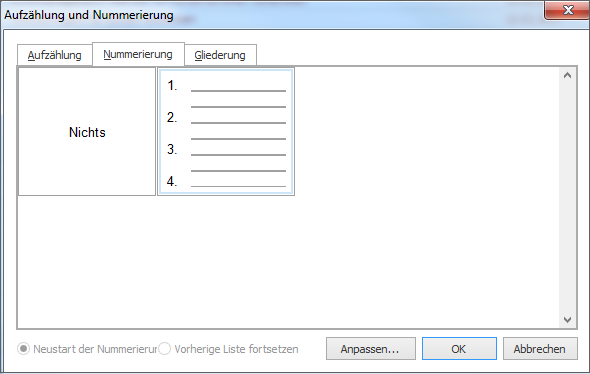 InLoox Best Practice 2 - Aufzählung und Nummerierung