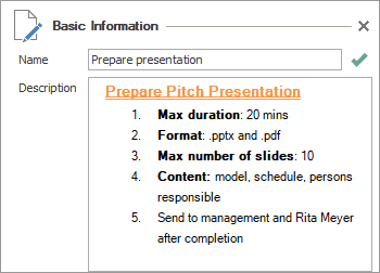 InLoox Best Practice Tips 2: How to format task descriptions