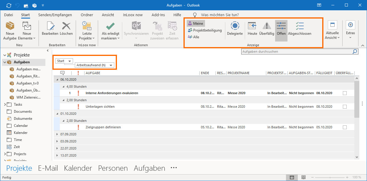 InLoox Fragerunde #1 - InLoox Aufgabenliste anpassen