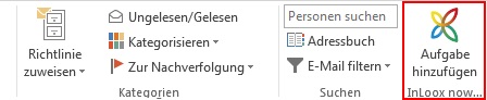 InLoox now! Add-In in Microsoft Outlook