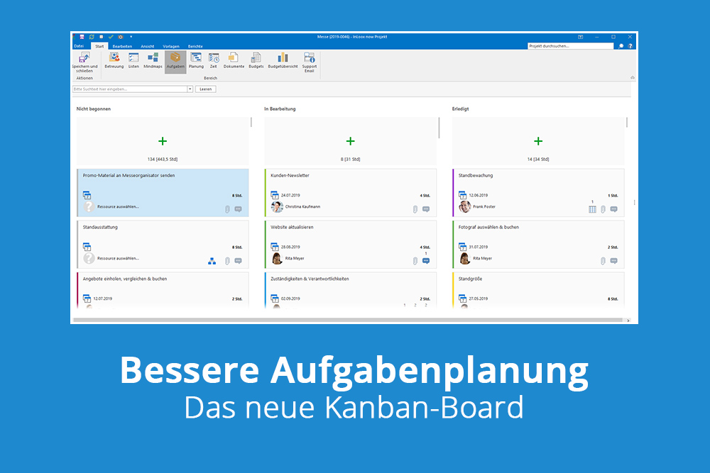 Bessere Aufgabenplanung mit dem neuen Kanban-Board