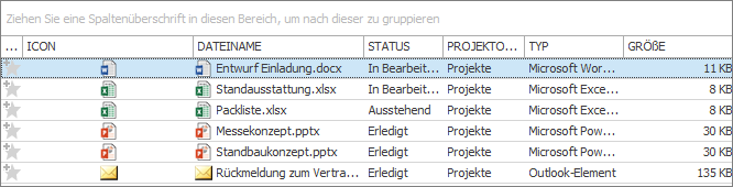 Zentrale Dokumentenablage im Projekt