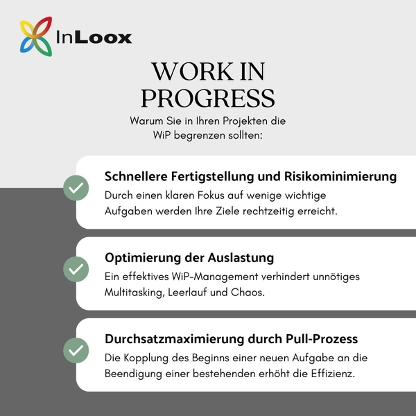Vorteile von Work in Progress