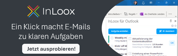 InLoox - Ein Klick macht Emails zu klaren Aufgaben