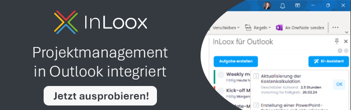 InLoox - Projektmanagement in Outlook integriert