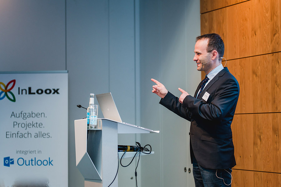 Abb: 2 Borris Hoffmeister, IT-Security- und Prozess-Manager | ISG Intermed Service GmbH, beim Anwendervortrag 2019 in Berlin