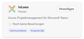 InLoox App im Microsoft Teams In-App Store