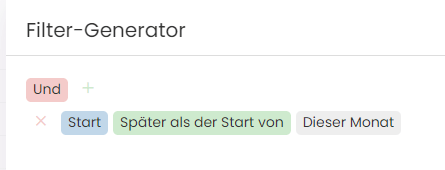 Beispiel eines dynamischen Datumsfilter in der Listenansicht