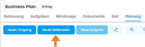 Neuen Meilenstein in Gantt-Planung anlegen