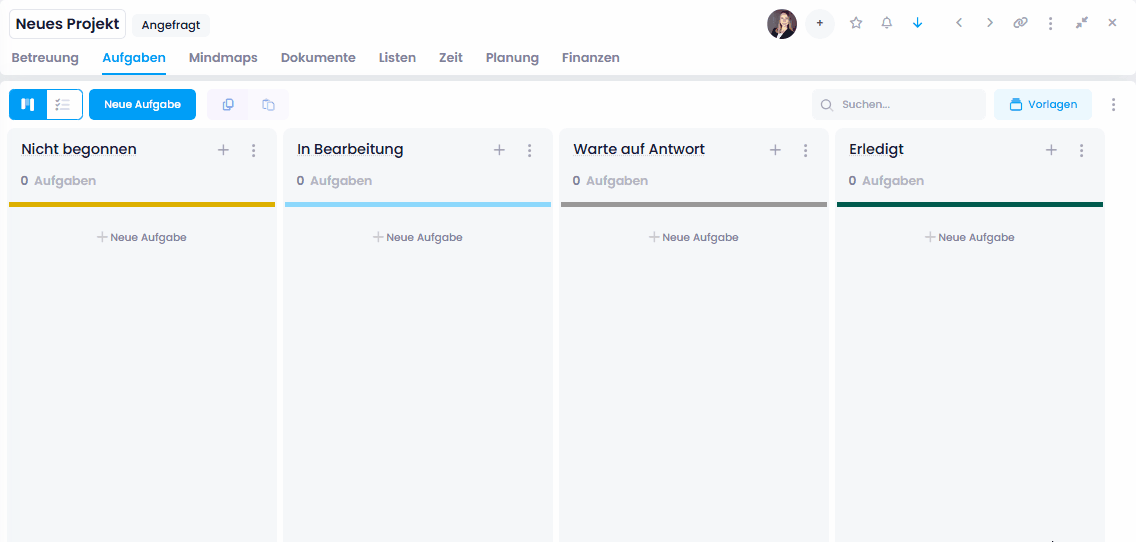 Statusfarbe im Kanban auswählen