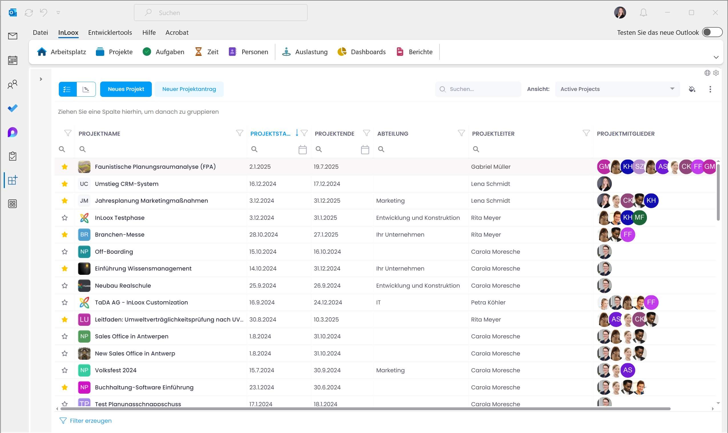 InLoox für Outlook Modul-Erweiterung