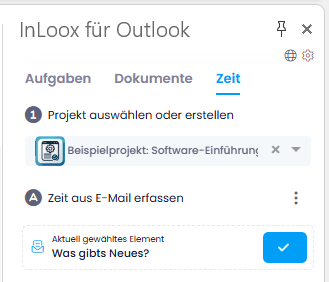 Outlook Add-in: Zeit aus E-Mail erfassen