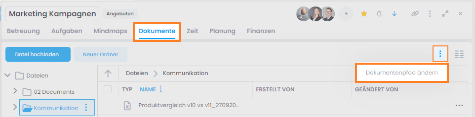 SharePoint Integration: Dokumentenpfad in InLoox Ordner ändern