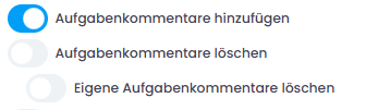 Berechtigungen zu Aufgabenkommentaren in InLoox