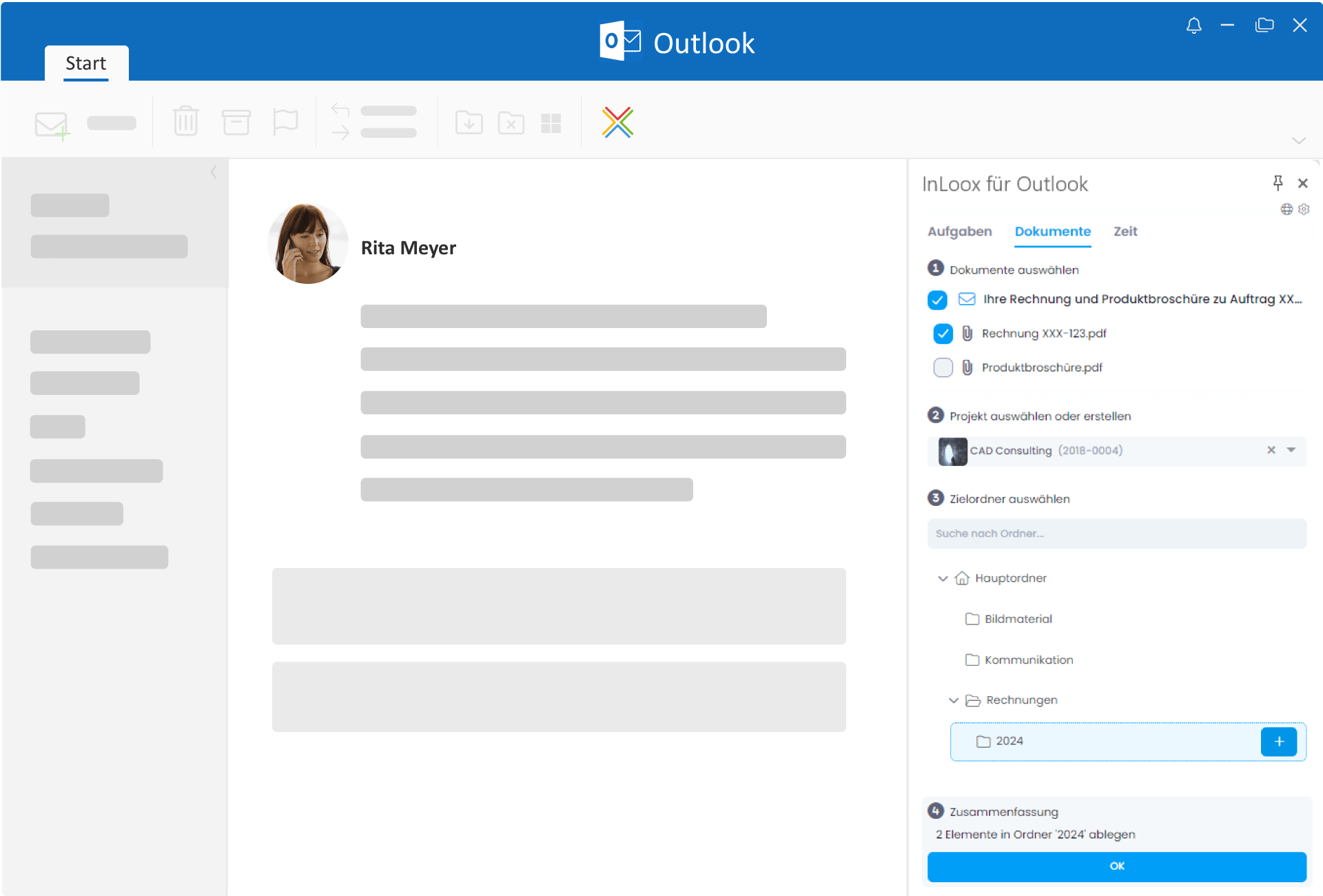 Dokumentenmanagement in Outlook: Ablage von E-Mails und Anhängen in Projekten