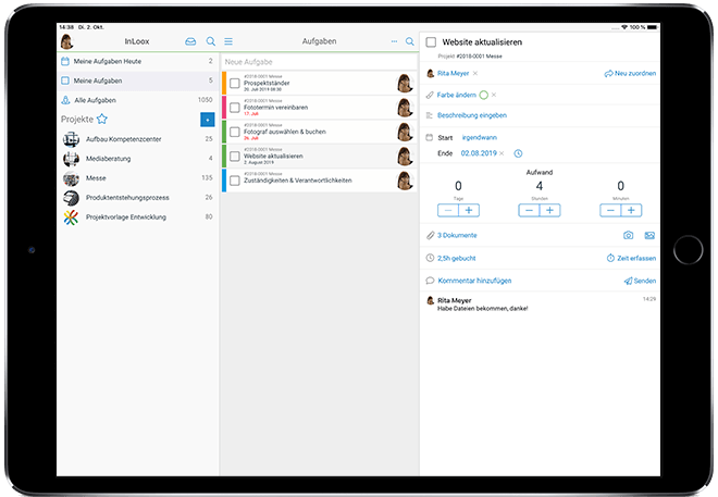<b>InLoox für iOS & Android</b> - Alle Aufgaben und Projekte auch unterwegs immer im Blick