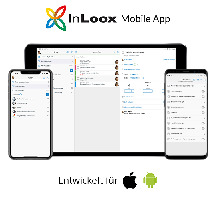 InLoox Mobile App - entwickelt für iOS und Android