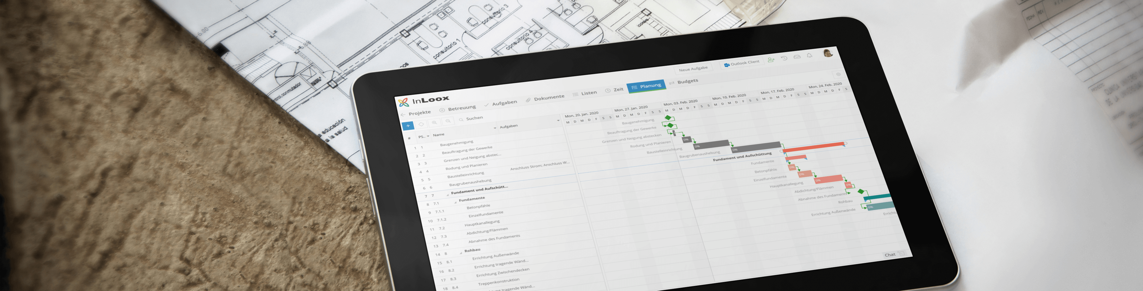 InLoox: Bauprojektmanagement-Software für Bauprojekte