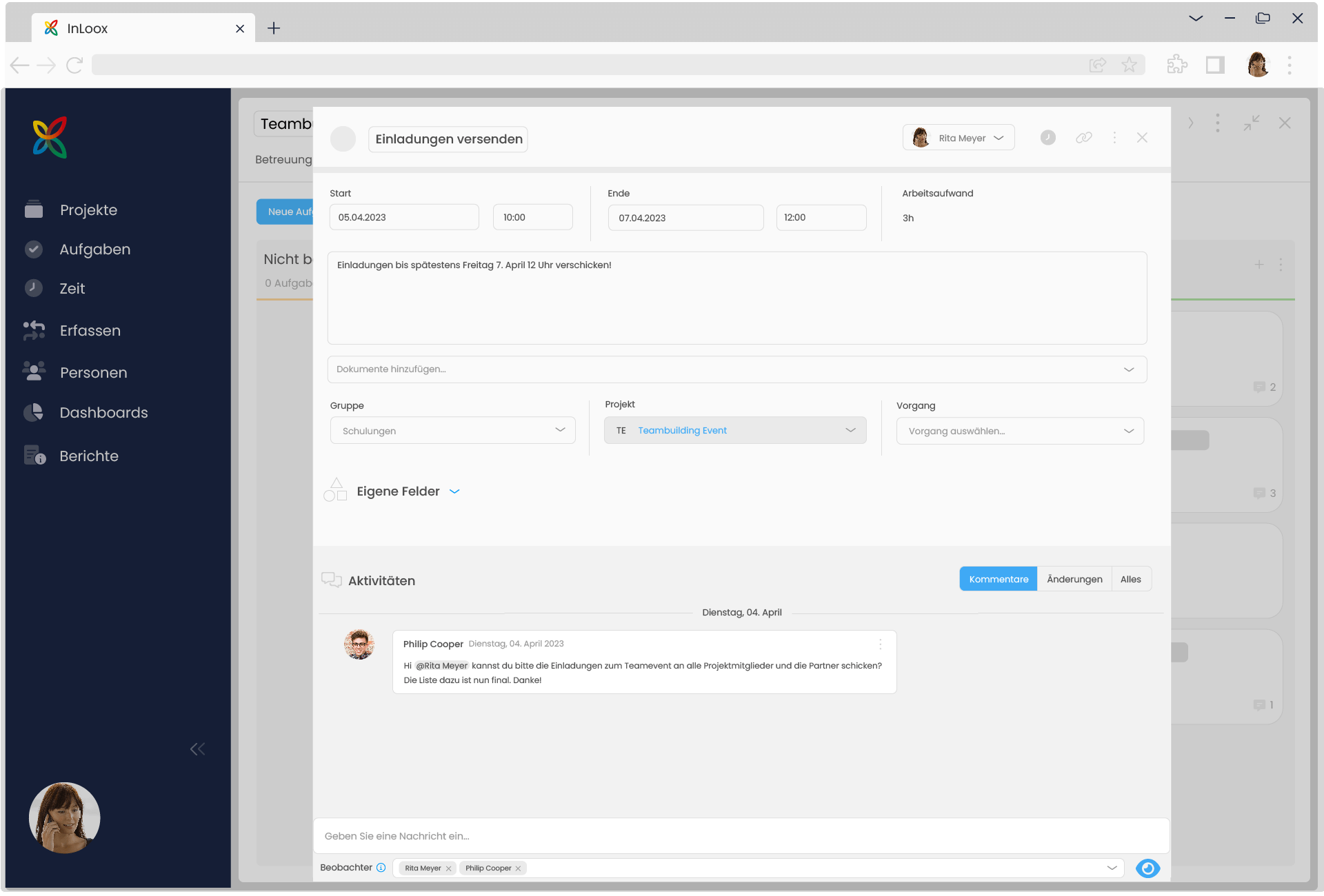 Für die korrekte Aufwandsschätzung ist es wichtig, den Unterschied zwischen den Projektmanagement-Begriffen Dauer und Aufwand zu kennen. ©InLoox GmbH